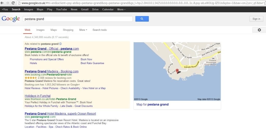 Pestana Grand Google UK