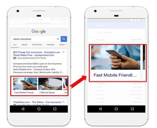Visual Sitelinks Google AdWords